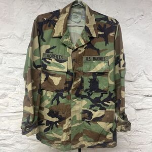 US Marines Military USMC Jacket Woodland Camo Ripstop Utility Jacket Combat
